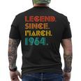 Legend Since March 1964 Birth Of Birthday 1964 Idea Vintage Men's T-shirt Back Print