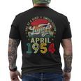 Legends Since April 1954 70 Year Old 70Th Birthday Men Men's T-shirt Back Print