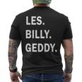 Les Billy Geddy Bass Guitar Gods Musician Men's T-shirt Back Print