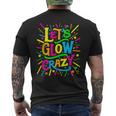 Let Glow Crazy Colorful Group Men's T-shirt Back Print