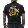 Let's Glow Crazy Retro Tie Dye Colorful Group Fun Men's T-shirt Back Print