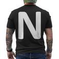 Letter N T-Shirt mit Rückendruck