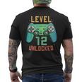 Level 12 Unlocked 12Th Birthday Gamer 12 Year Old Boys Men's T-shirt Back Print