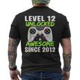 Level 12 Unlocked Awesome Since 2012 12Th Birthday Boys Men's T-shirt Back Print