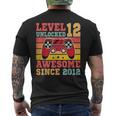 Level 12 Unlocked Vintage Video Game 12Th Birthday Gamer Men's T-shirt Back Print