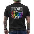 Lgbt Lesbian Gay Pride I Love My Gay Son Mens Back Print T-shirt
