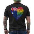 Lgbtq Australia Gay Pride Heart For Gay Lesbian Love Lgbt Men's T-shirt Back Print