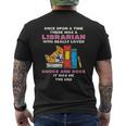 Librarian Books And Dogs Pet Lover Library Worker Mens Back Print T-shirt
