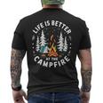 Life Is Better At The Campfire Camping Men's T-shirt Back Print
