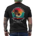 Life Is Really Good Hawaiian Vintage 80S Palm Trees Sunset Men's T-shirt Back Print