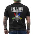 Light Connection Oes Masonry Freemasonry Masonic Freemason Men's T-shirt Back Print