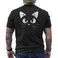 Linda Cara Amante De Los Gatos Gatos Cara Bigotes Amantes De Los Gatitos Camiseta Hombre Estampado Espalda
