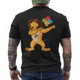 Lion Puzzle PieceAutism Concientización Niños Niños Camiseta Hombre Estampado Espalda