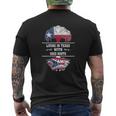Living In Texas With Ohio Roots Mens Back Print T-shirt