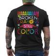 Los Crayones Rotos Aún Colorean La Conciencia Sobre La Salud Mental Camiseta Hombre Estampado Espalda