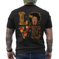 Love African Kente Toddler Girls Black History Month Proud Men's T-shirt Back Print