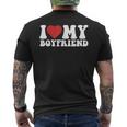 I Love My Boyfriend Bf I Heart My Boyfriend Bf Cute Men's T-shirt Back Print