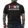 I Love My Boyfriend Bf I Heart My Boyfriend Bf Men's T-shirt Back Print