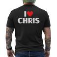 I Love Chris I Heart Chris Men's T-shirt Back Print