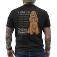 I Love My Cocker Spaniel Dog Mom Dad Men's T-shirt Back Print
