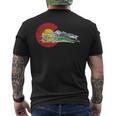 I Love Colorado Flag Mountain Men's T-shirt Back Print