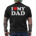 I Love My Dad Heart Men's T-shirt Back Print