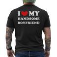 I Love My Handsome Boyfriend I Heart My Handsome Boyfriend Men's T-shirt Back Print