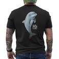 Love Heart Dolphins Dolpin Lover Ocean Sea Animal Men's T-shirt Back Print