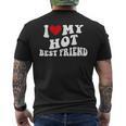 I Love My Hot Best Friend Bff I Heart My Best Friend Men's T-shirt Back Print