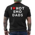 I Love Hot Emo Dads Red Heart Men's T-shirt Back Print