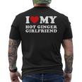 I Love My Hot Ginger Girlfriend I Heart My Hot Girlfriend Men's T-shirt Back Print