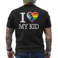 I Love My Kid With Pride Mens Back Print T-shirt