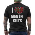 I Love In Kilts Royal Stewart Tartan Plaid Kilt Heart Men's T-shirt Back Print