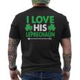 I Love His Leprechaun- St Patrick's Day Couples Men's T-shirt Back Print