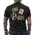 I Love Paris French Vintage Souvenir For Traveler Men's T-shirt Back Print