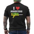 I Love Squirters 80'S Squirt Guns Awesome Retro Men's T-shirt Back Print