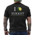 I Love Sukkot With The Four Species And Citron Men's T-shirt Back Print