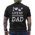 I Love My Transgender Dad Trans Pride Parade Mens Back Print T-shirt