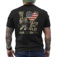 Love Our Veterans Us Military Veterans Day Mens Womens Men's T-shirt Back Print