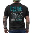 Lowriders Motorcycle Biker Custom Chicano Vintage Mexican Men's T-shirt Back Print