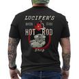 Lucifer's Hot Rod Shop Rockabilly Retro Sporty Ironhead Hot Men's T-shirt Back Print