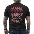 Mama Of The Berry Sweet One Strawberry First Birthday Men's T-shirt Back Print