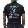 Mama Of The Birthday Mermaid Matching Family Party Men's T-shirt Back Print