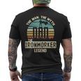 Man Myth Legend Dad Ironworker Men's T-shirt Back Print