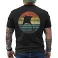 Manta Ray Lover Retro Vintage Ocean Animal Silhouette Men's T-shirt Back Print