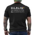 We March For All Human Rights Protest For Equality Men's T-shirt Back Print