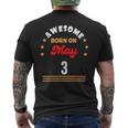 May 3 Birthday Awesome Born On 3Rd May Vintage Men's T-shirt Back Print