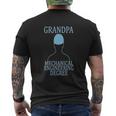 Mechanical Engineering Grandpa Degree Mens Back Print T-shirt