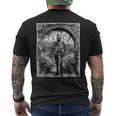Medieval Oculto Guerrero Esqueleto Grungy Arte Estético Oscuro Camiseta Hombre Estampado Espalda