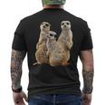 Meerkat On Safari In Africa T-Shirt mit Rückendruck